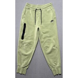 Nike Tech Fleece Jogger Pants Womens Sz Medium Green Athletic Pockets Athleisure